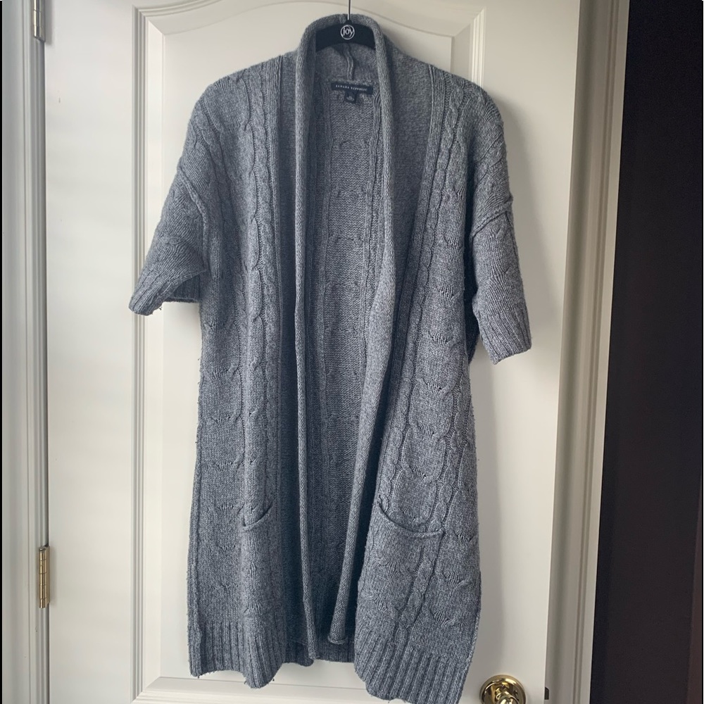 Banana Republic Grey long open cardigan. Xl